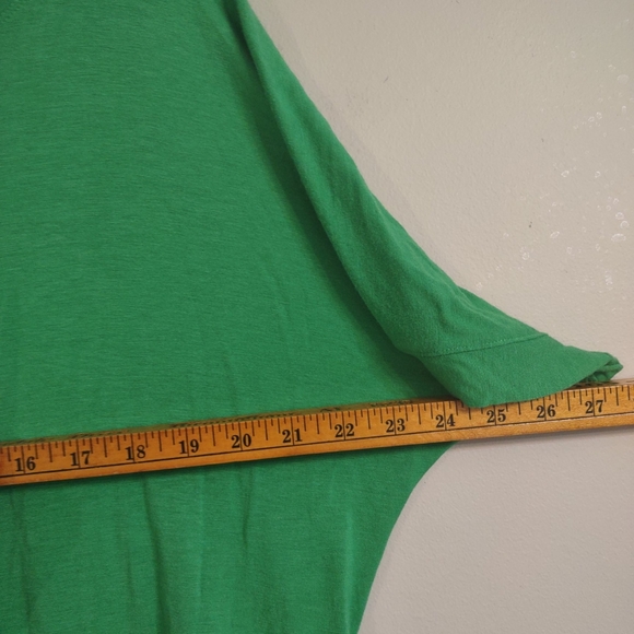 Womens Tunic Kut From The Kloth Short Sleeves Flowy Hi Low hem Green Size Large. - Picture 6 of 7